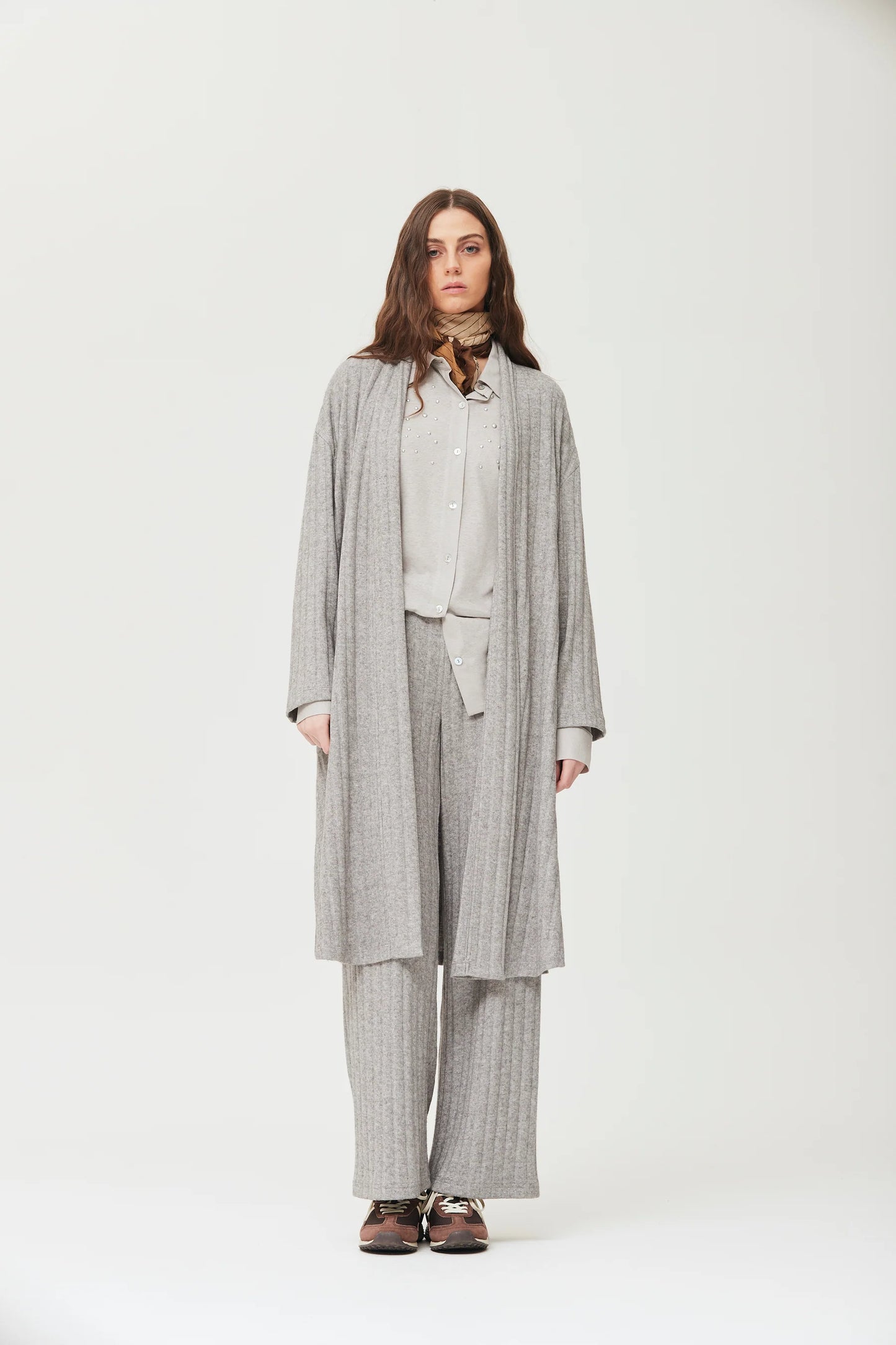 Chaqueta OKY larga punto canalé