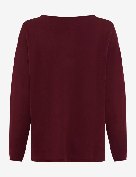 Jersey BRAX FEEL GOOD de lana color rubí