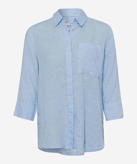 Camisa de lino azul STYLE VICKI