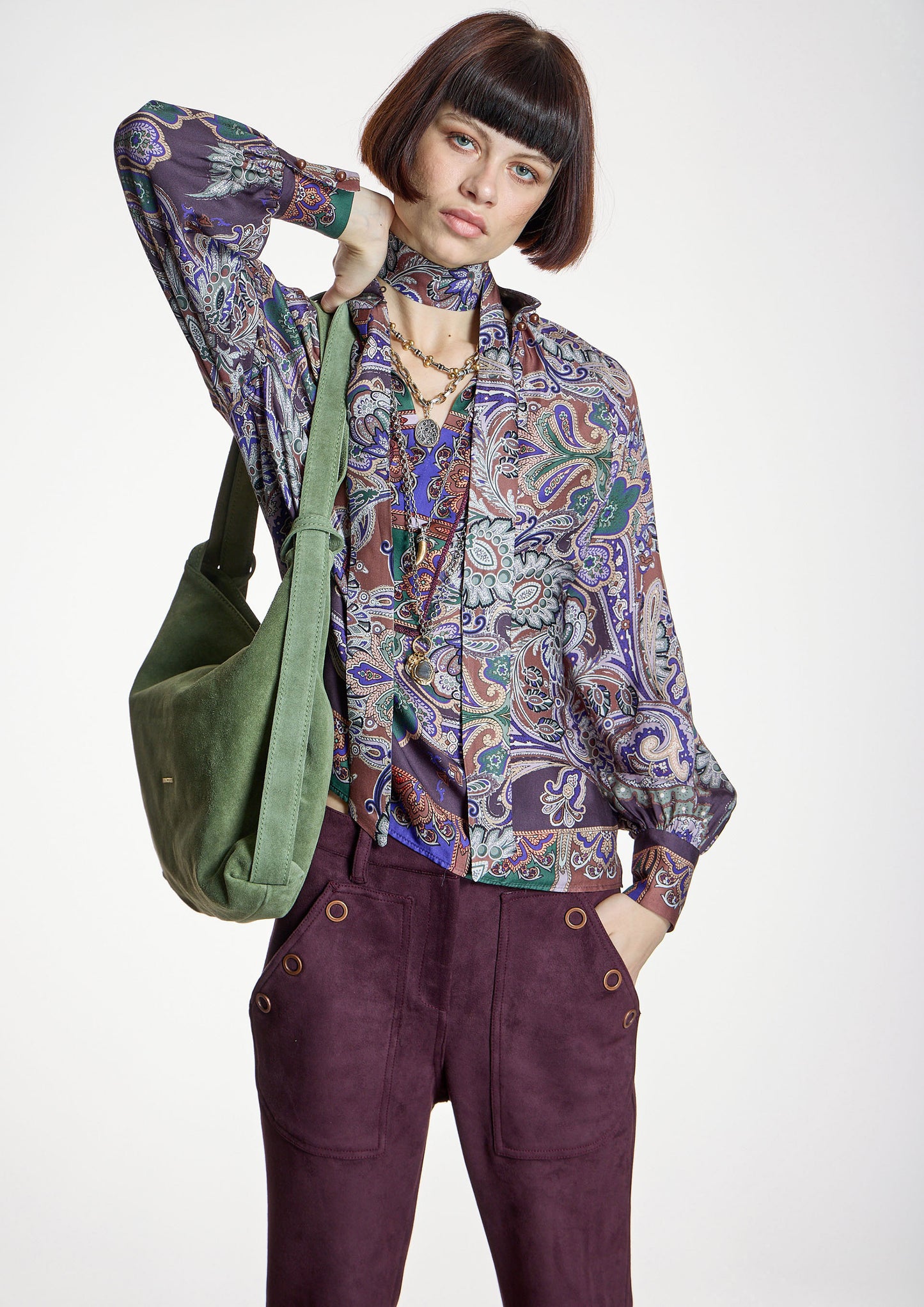 Blusa ALBA CONDE estampado cachemir