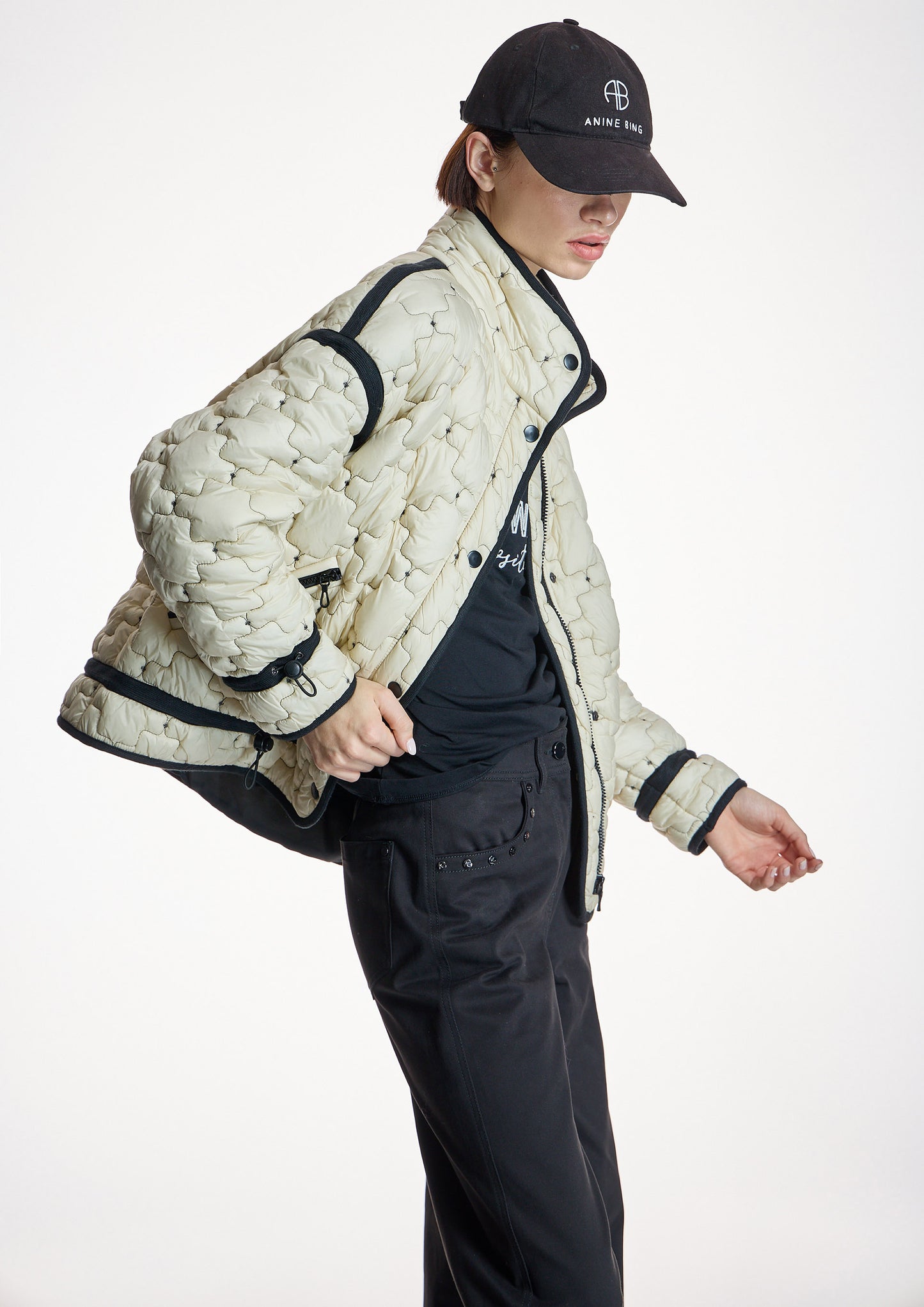 Parka ALBA CONDE acolchada color crudo