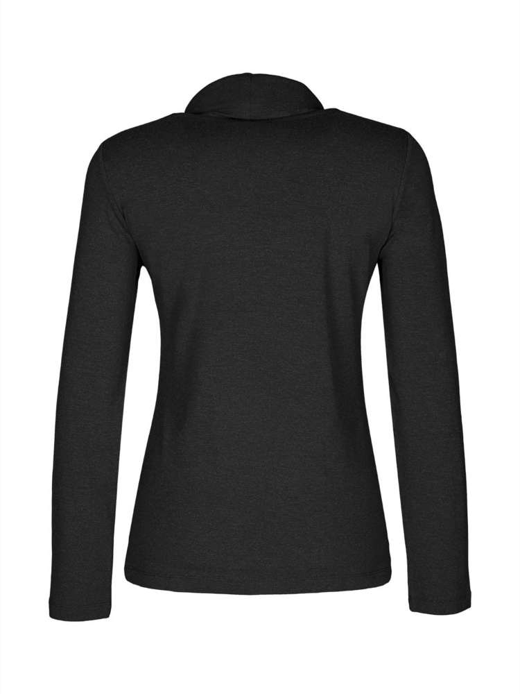 Camiseta negra básica cuello alto Dolcezza Montreal