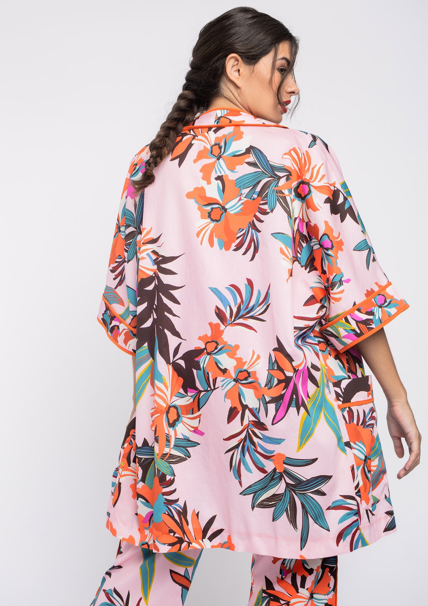 Kimono ALBA CONDE fluido estampado multicolor