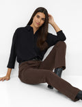 Pantalón BRAX FEEL GOOD marrón oscuro STYLE MARY
