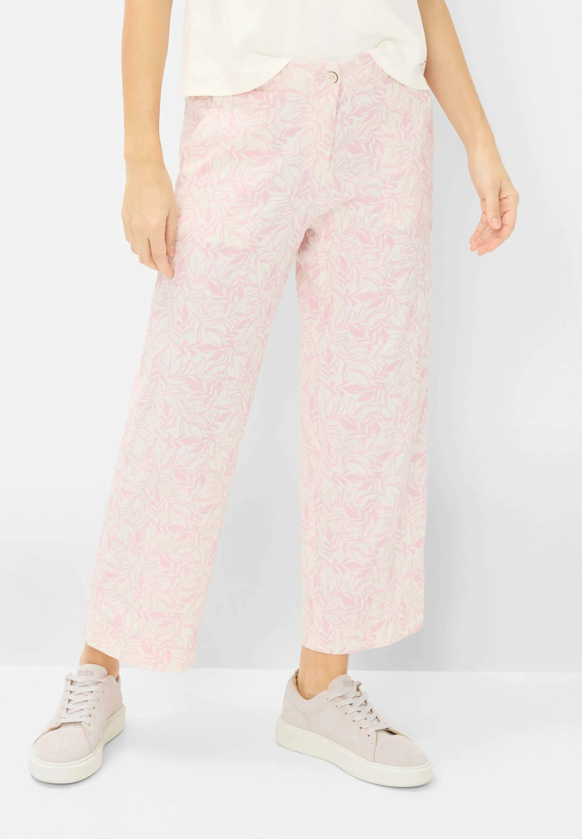 Pantalón BRAX FEEL GOOD estampado rosa STYLE MAINE