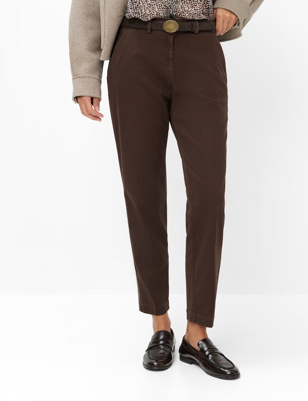 Pantalón BRAX FEEL GOOD marrón oscuro STYLE MARON