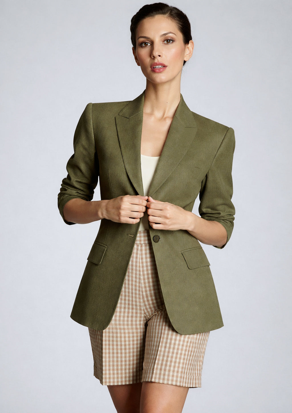 Chaqueta ALBA CONDE entallada color kaki