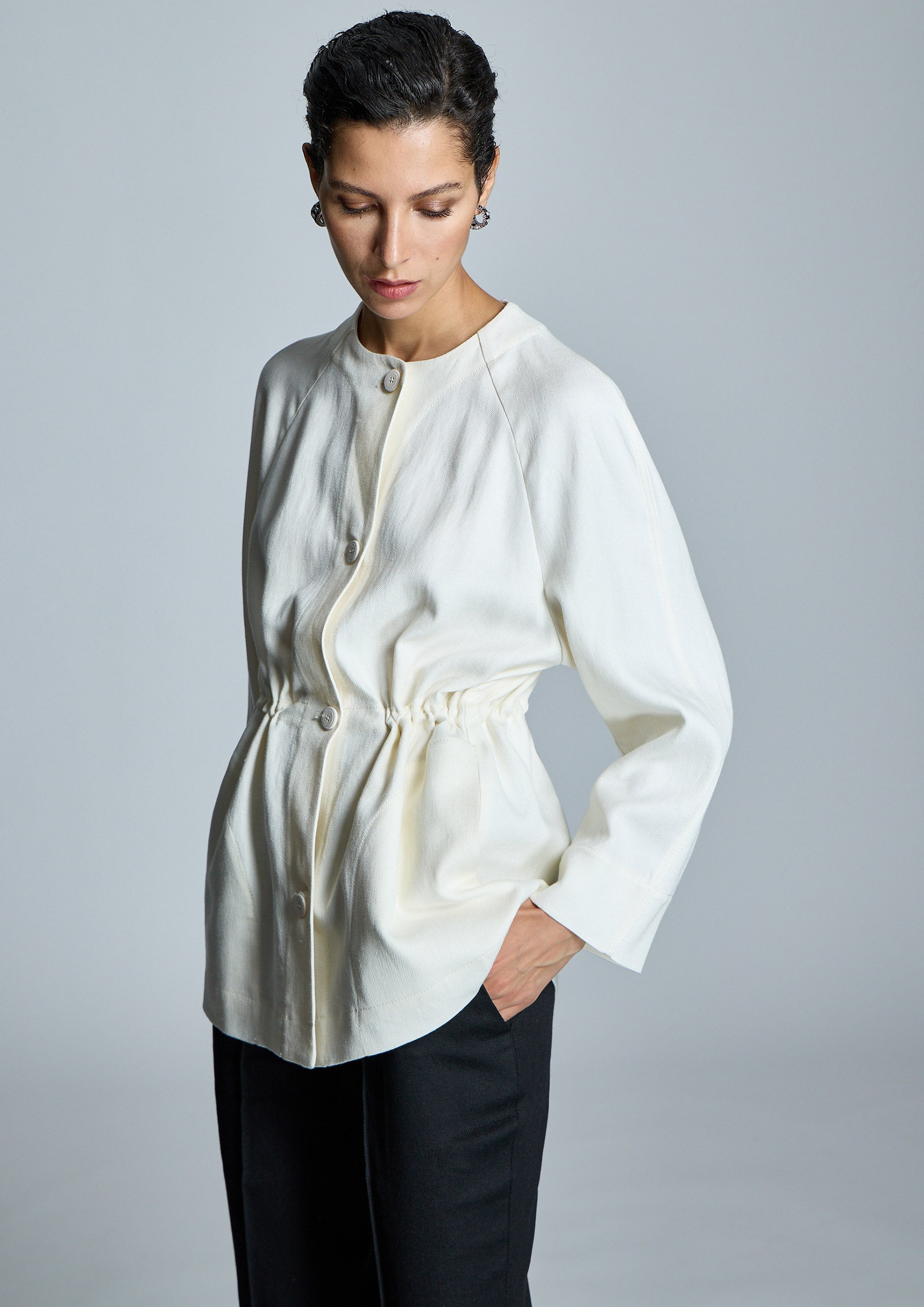 Chaqueta ALBA CONDE cruda de lino