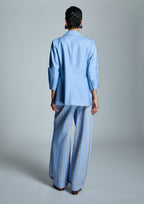 Chaqueta ALBA CONDE azul de lino