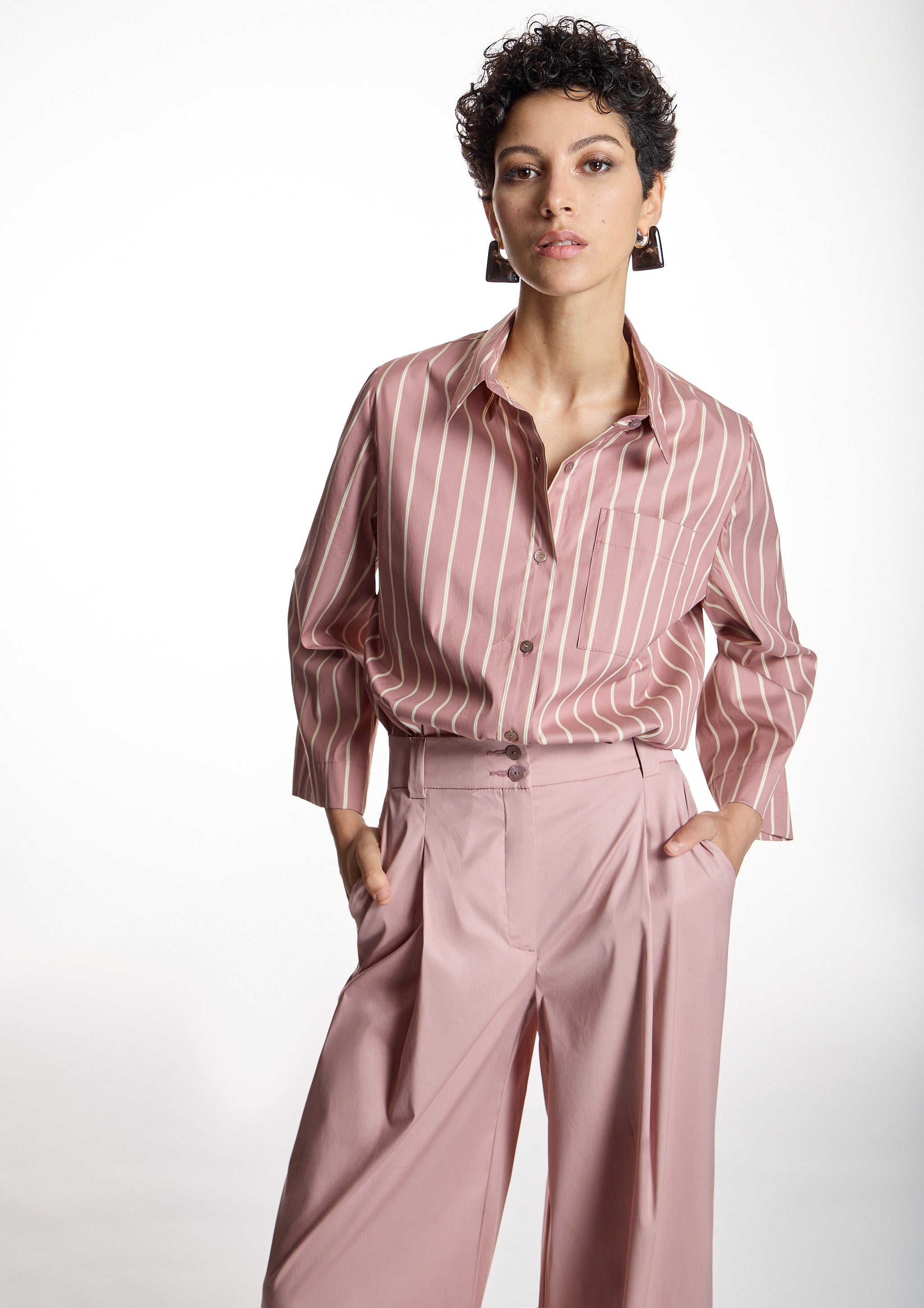 Blusa ALBA CONDE rosa de rayas