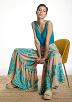 Pantalón ALBA CONDE amplio con dibujo