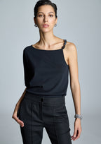 Jersey ALBA CONDE asimétrica color negro