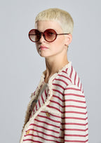 Chaqueta ALBA CONDE cruda con rayas