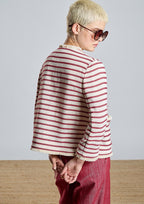 Chaqueta ALBA CONDE cruda con rayas