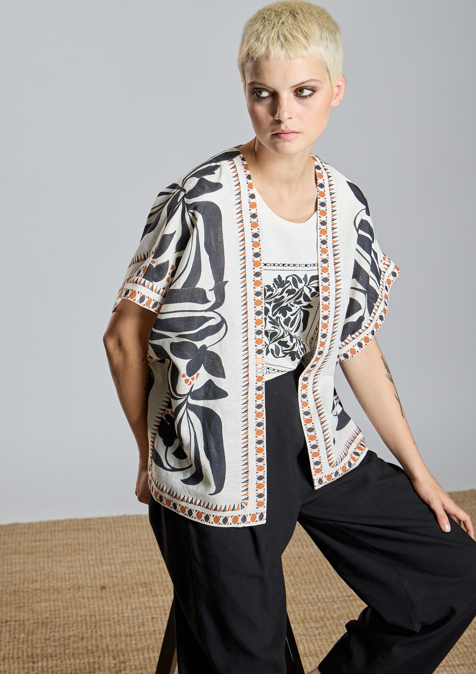 Kimono ALBA CONDE corte étnico