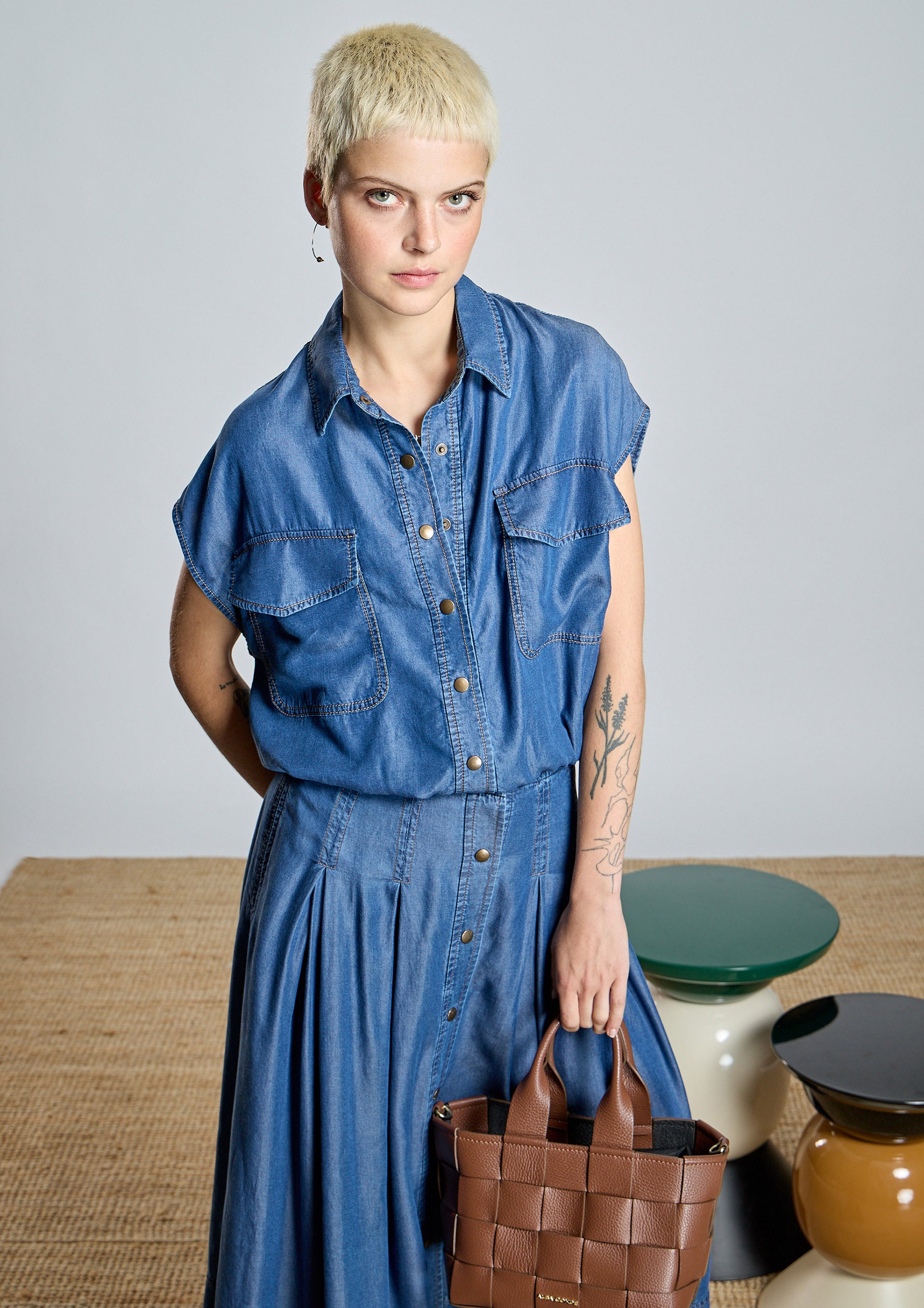 Falda ALBA CONDE de tencel fluida