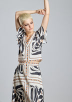 Blusa ALBA CONDE corta étnica