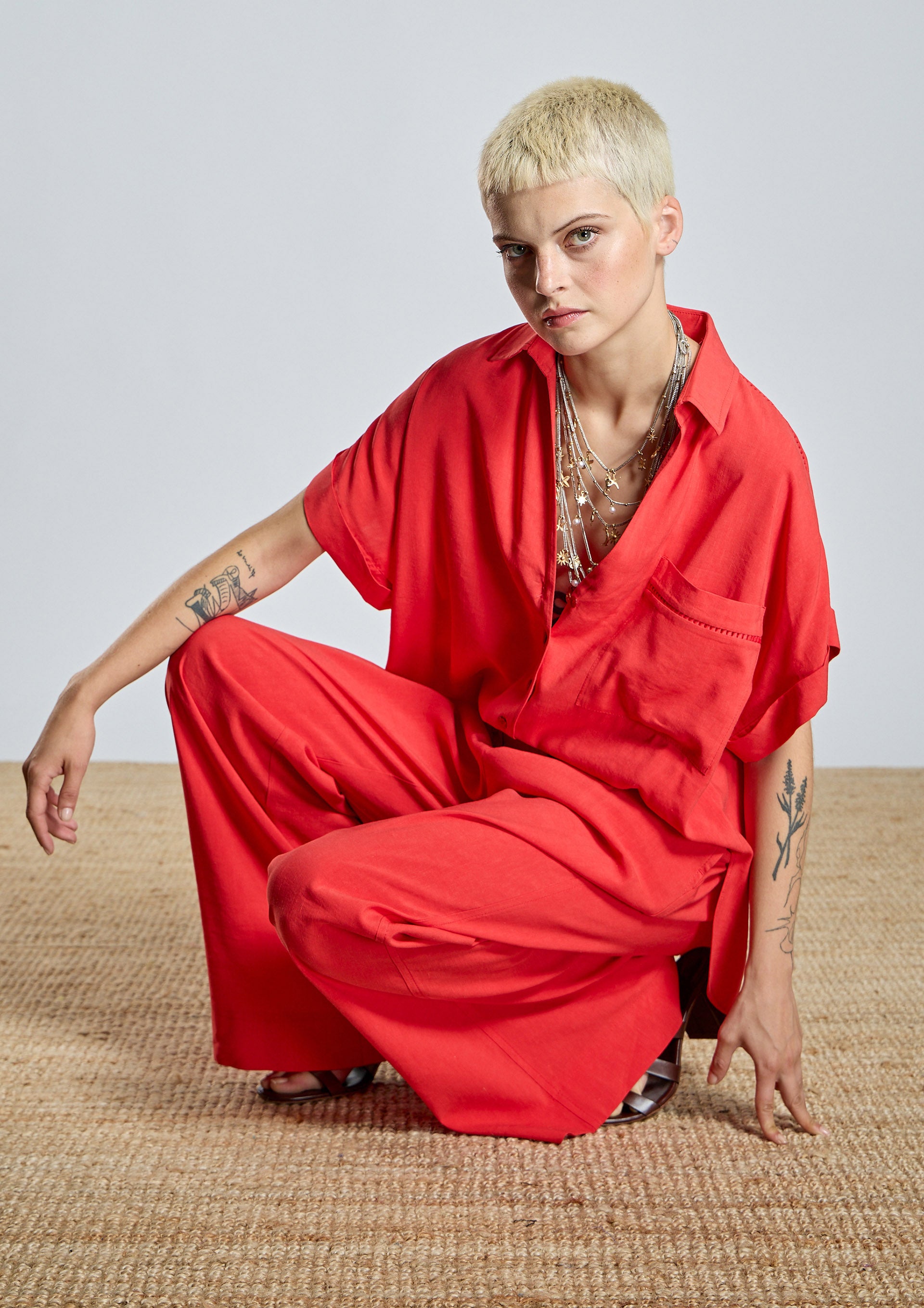 Camisa ALBA CONDE fluida roja