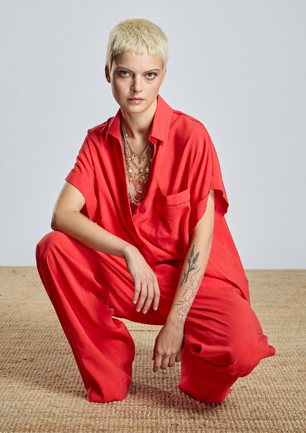 Camisa ALBA CONDE fluida roja