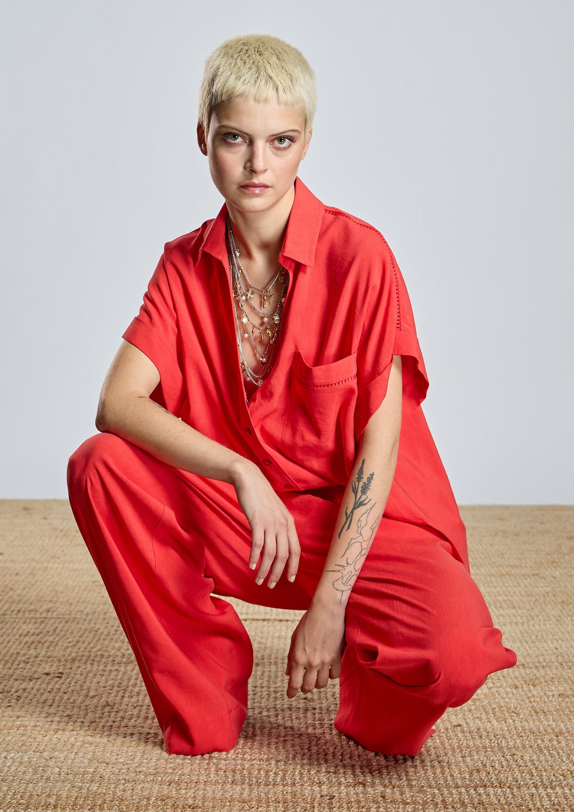 Camisa ALBA CONDE fluida roja