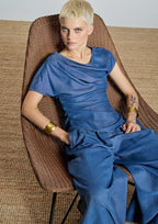 Blusa ALBA CONDE asimétrica de tencel