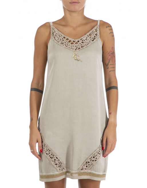 Vestido ELISA CAVALETTI top bordado con tirantes finos ajustables