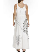 Vestido ELISA CAVALETTI largo con corazón dorado de tirante ancho