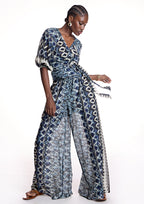 Blusa ALBA CONDE estampada azul