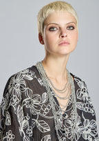 Blusa ALBA CONDE bordada negra