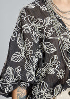 Blusa ALBA CONDE bordada negra