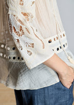 Blusa ALBA CONDE cruda estilo boho