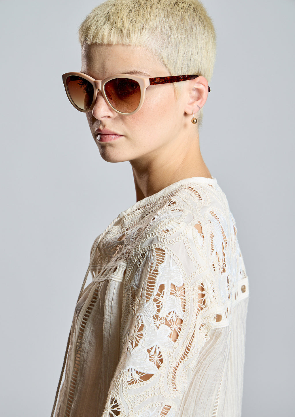 Blusa ALBA CONDE cruda estilo boho