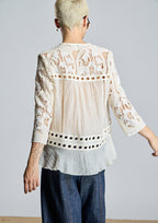 Blusa ALBA CONDE cruda estilo boho