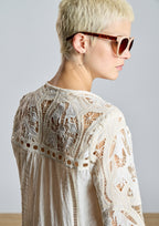 Blusa ALBA CONDE cruda estilo boho