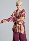 Blusa ALBA CONDE estampado granate