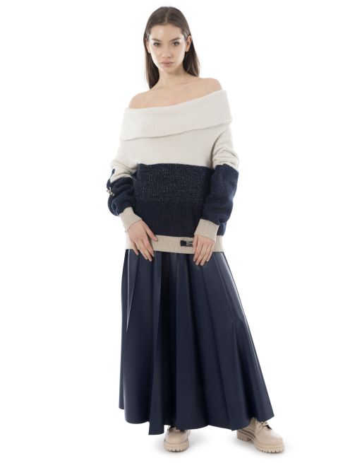 Jersey ELISA CAVALETTI bicolor escote amplio