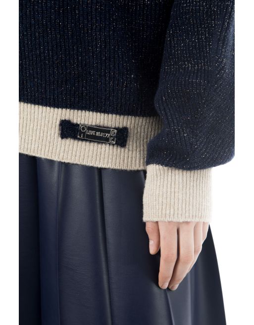 Jersey ELISA CAVALETTI bicolor escote amplio