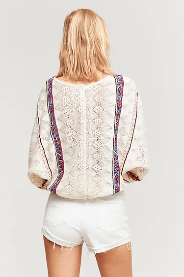 Cardigán ALDO MARTINS reversible de punto calado