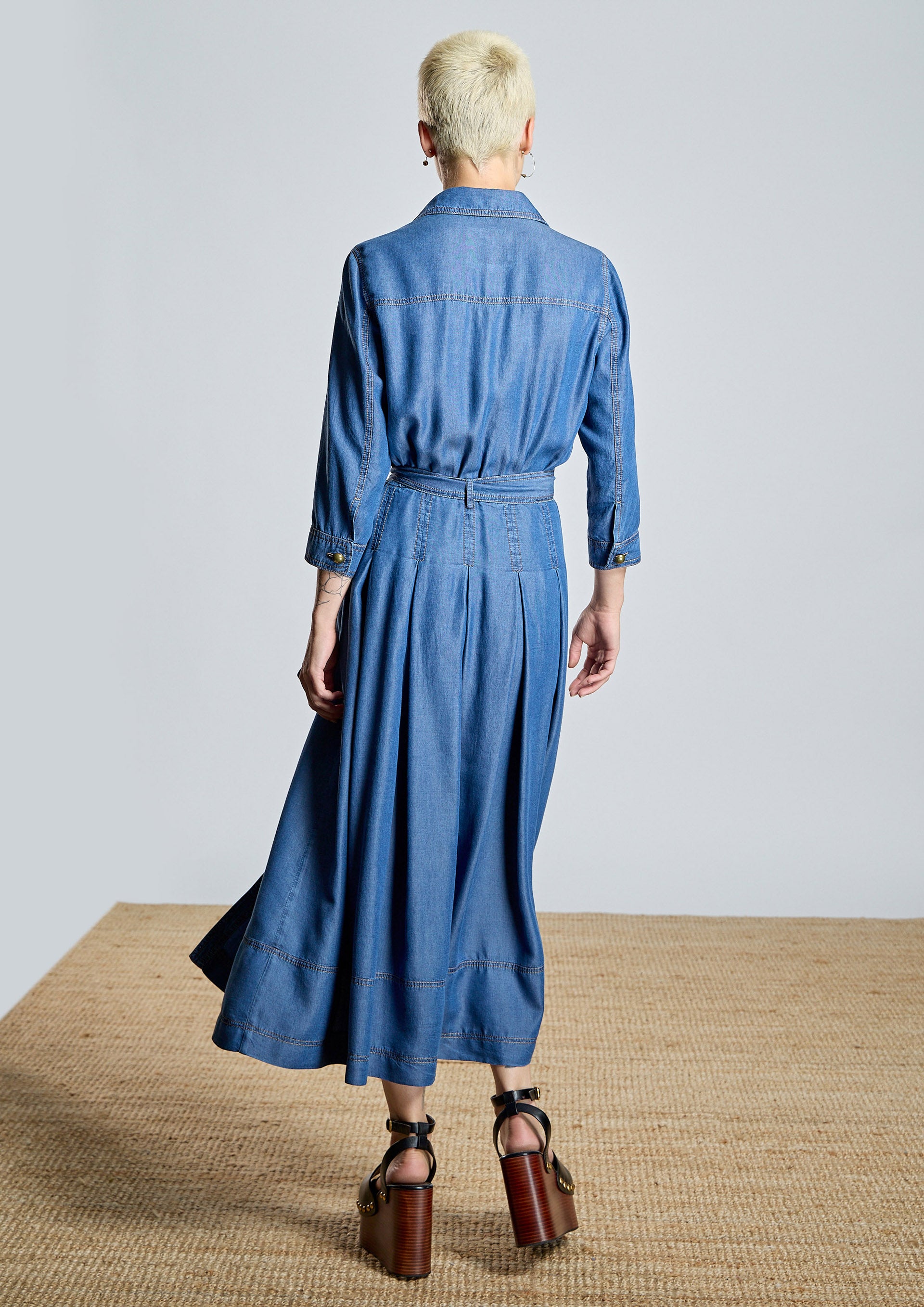 Vestido ALBA CONDE camisero de tencel