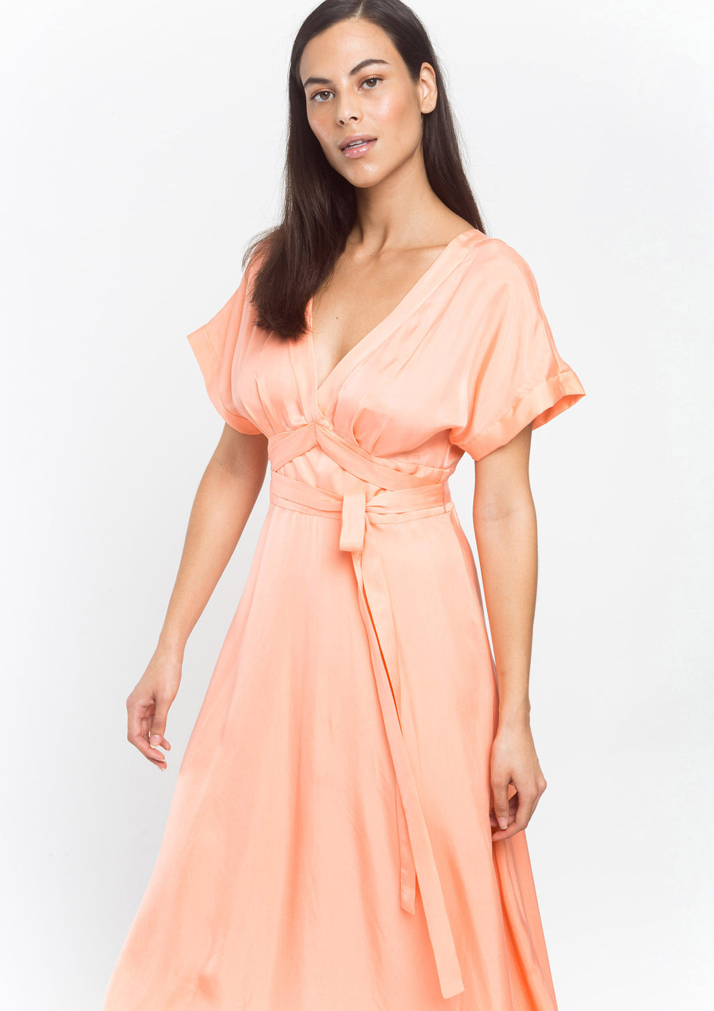 Vestido ALBA CONDE largo con falda evasé.