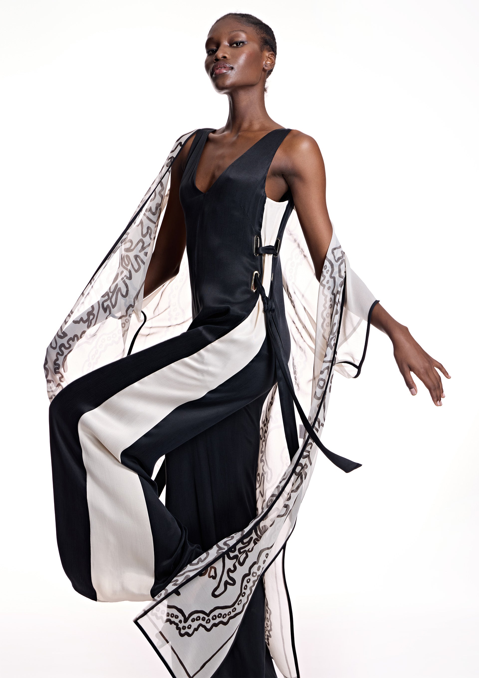 Mono ALBA CONDE fluido bicolor