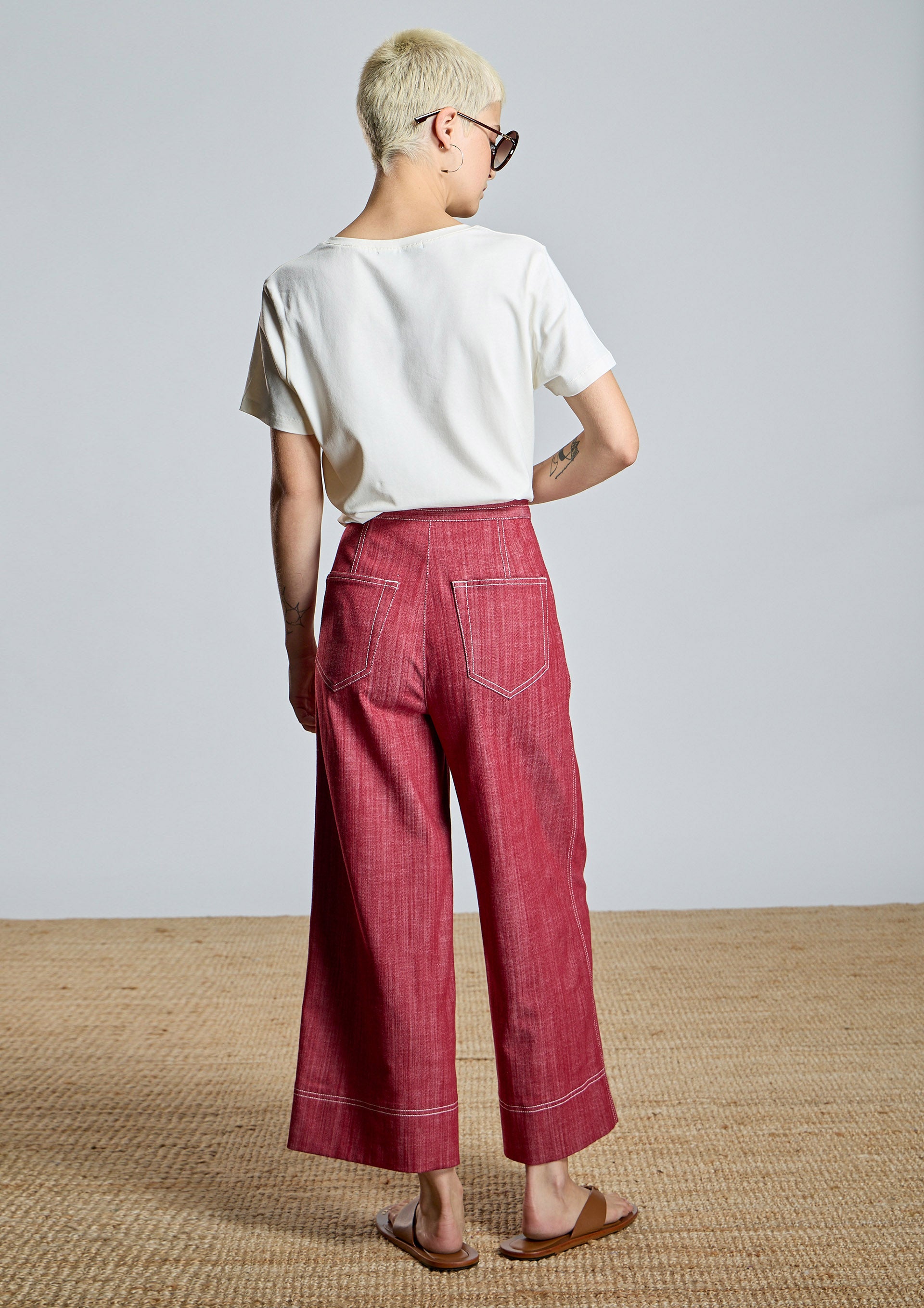 Pantalón ALBA CONDE culotte en rojo