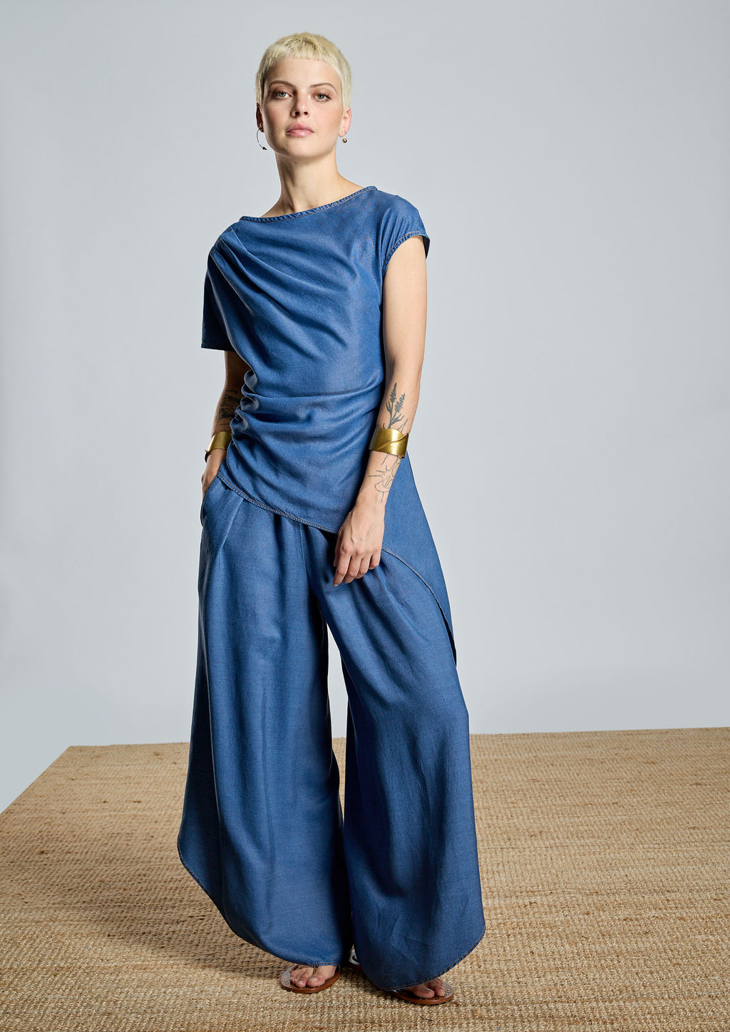 Pantalón ALBA CONDE fluido de tencel