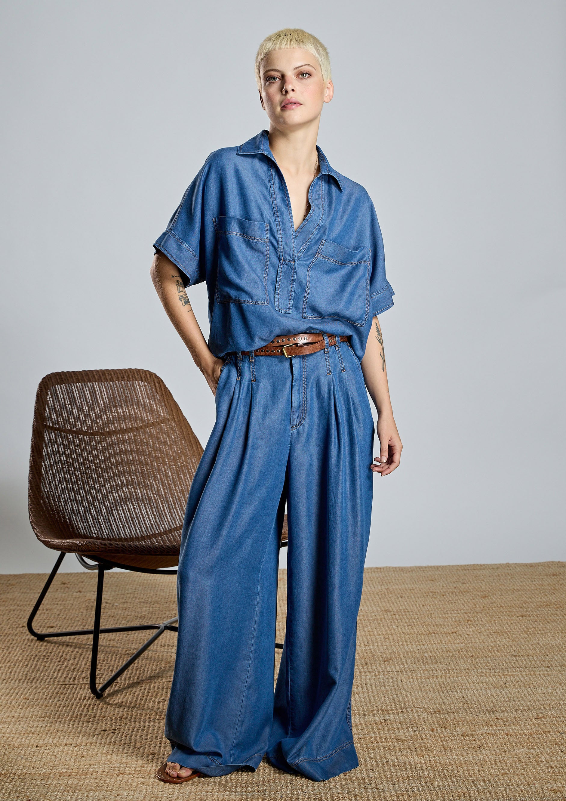 Pantalón ALBA CONDE tencel fluido