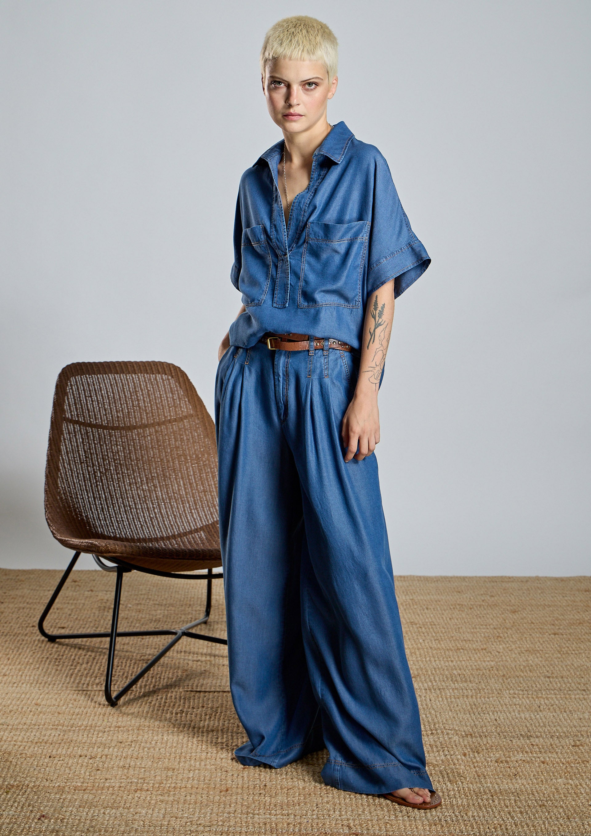 Pantalón ALBA CONDE tencel fluido