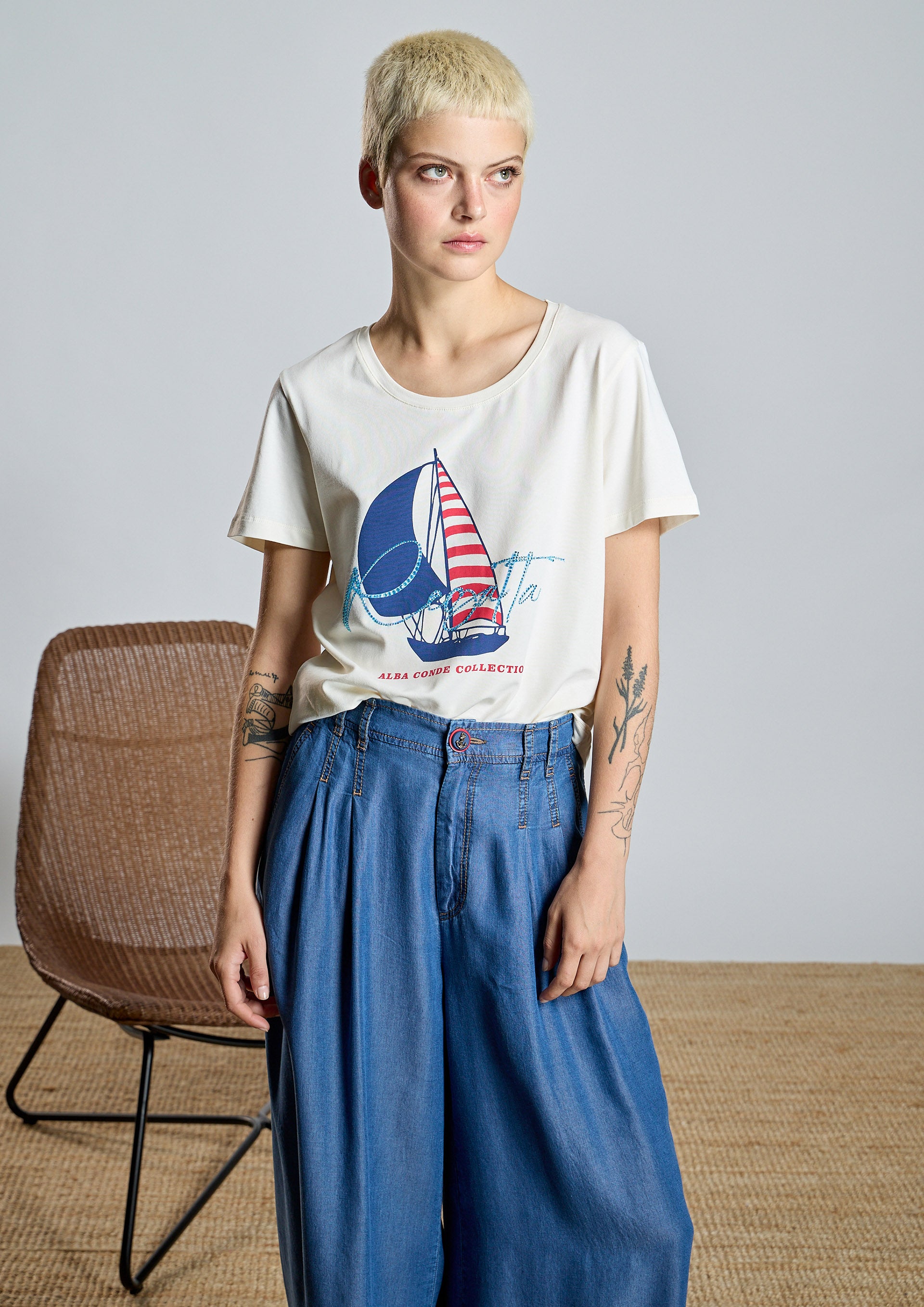 Pantalón ALBA CONDE tencel fluido