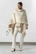 Capa ELISA CAVALETTI de punto beige ligera