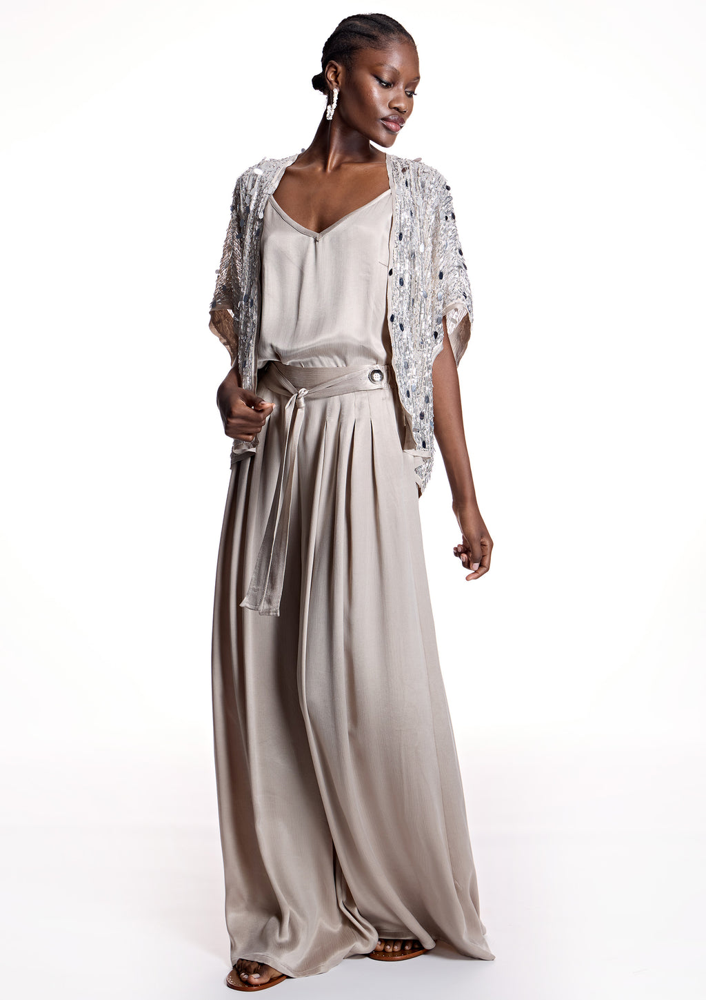 Pantalón ALBA CONDE palazzo satén