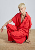 Pantalón ALBA CONDE fluido color rojo