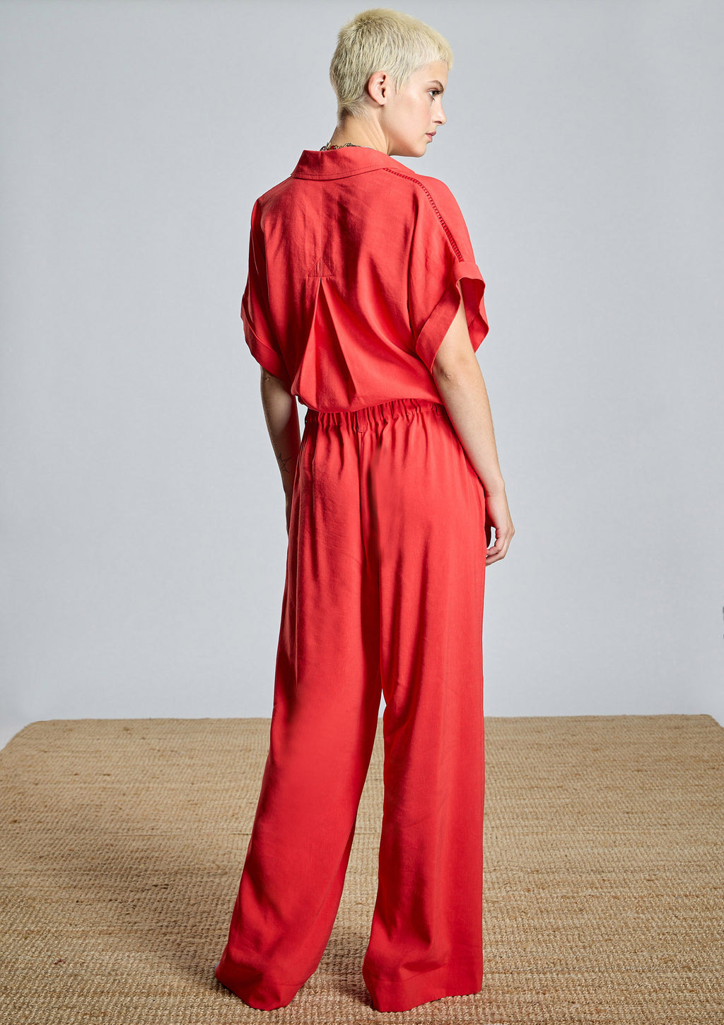 Pantalón ALBA CONDE fluido color rojo